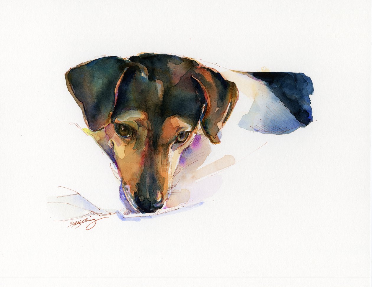 Skautský portrét, 2015, (akvarel) od John Keeling
