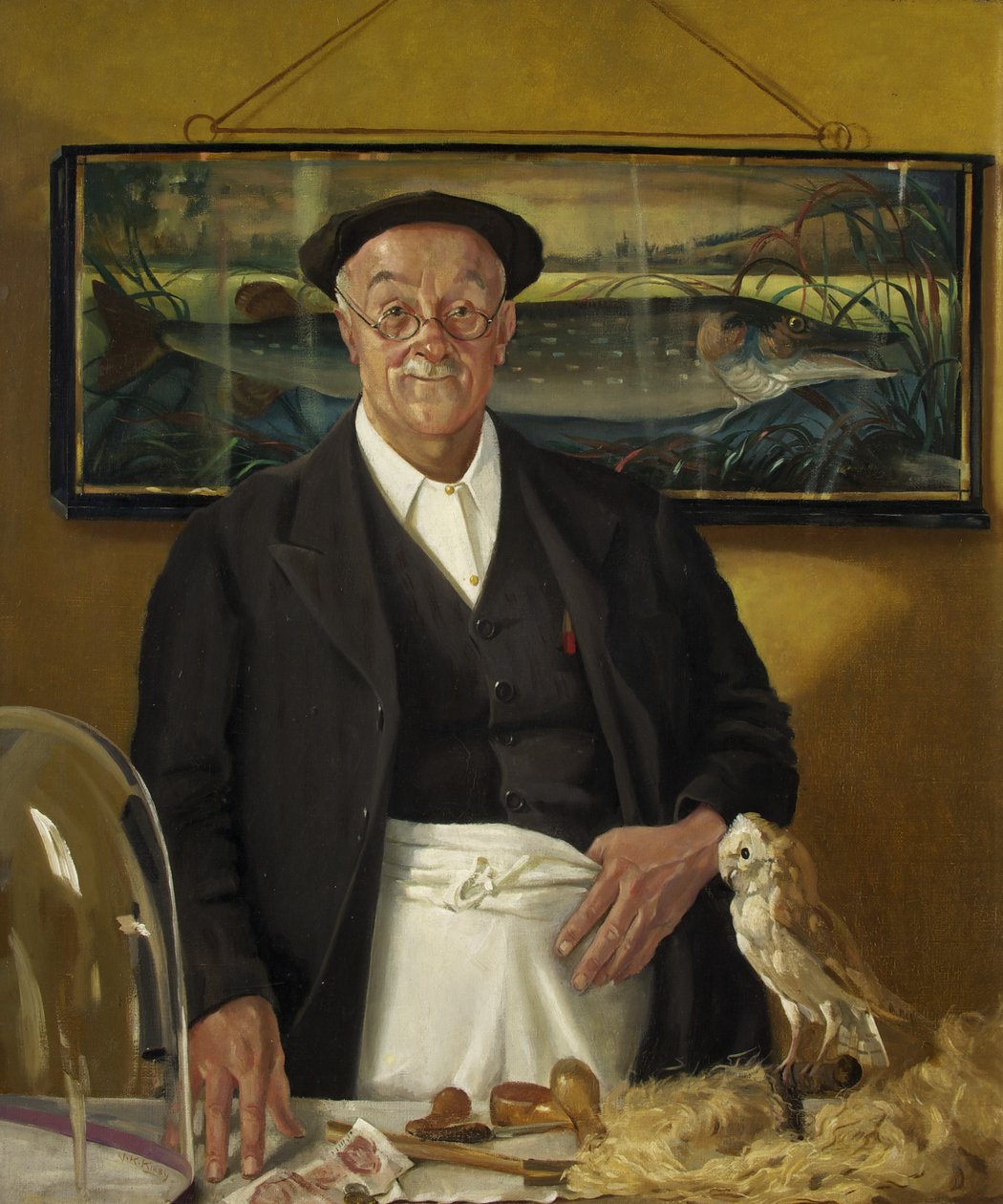 Mr. Chopping the Taxidermist (olej na plátně) od John Kynnersley Kirby