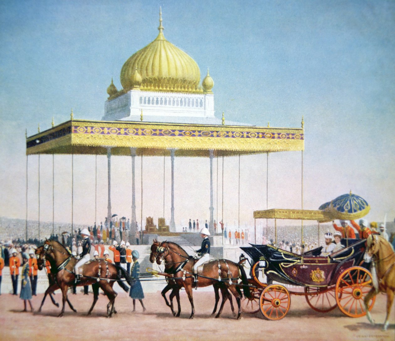 Král Jiří V. v Dillí Durbar od John L. (after) Pemberton