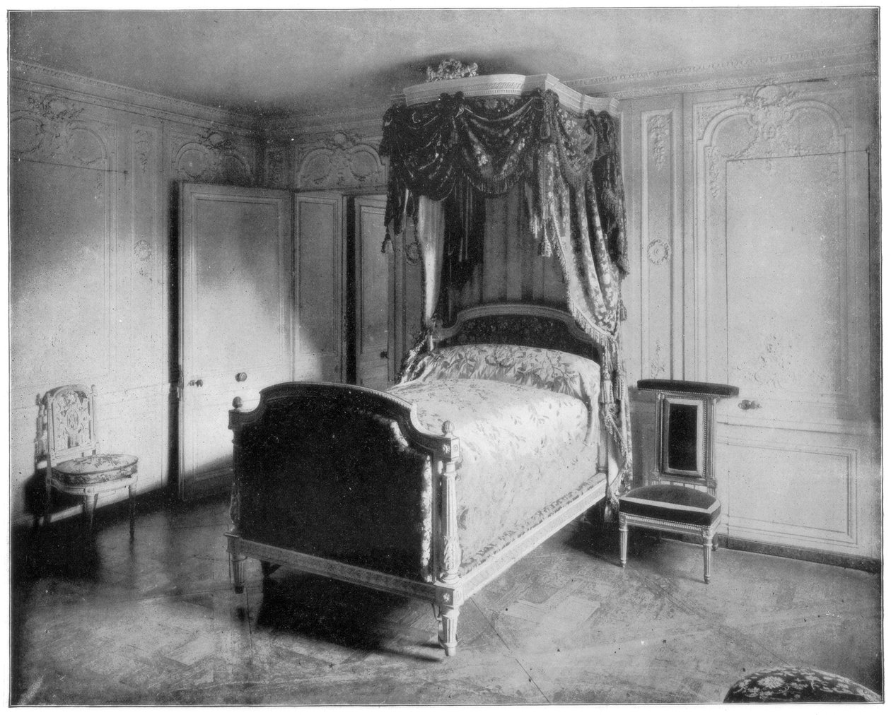 Budoár Marie Antoinetty, Trianon, Versailles, konec 19. století. od John L. Stoddard