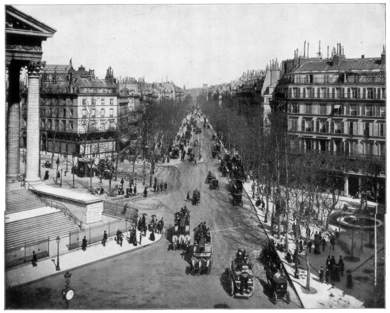 Boulevard de la Madeleine, Paříž, konec 19. století od John L. Stoddard
