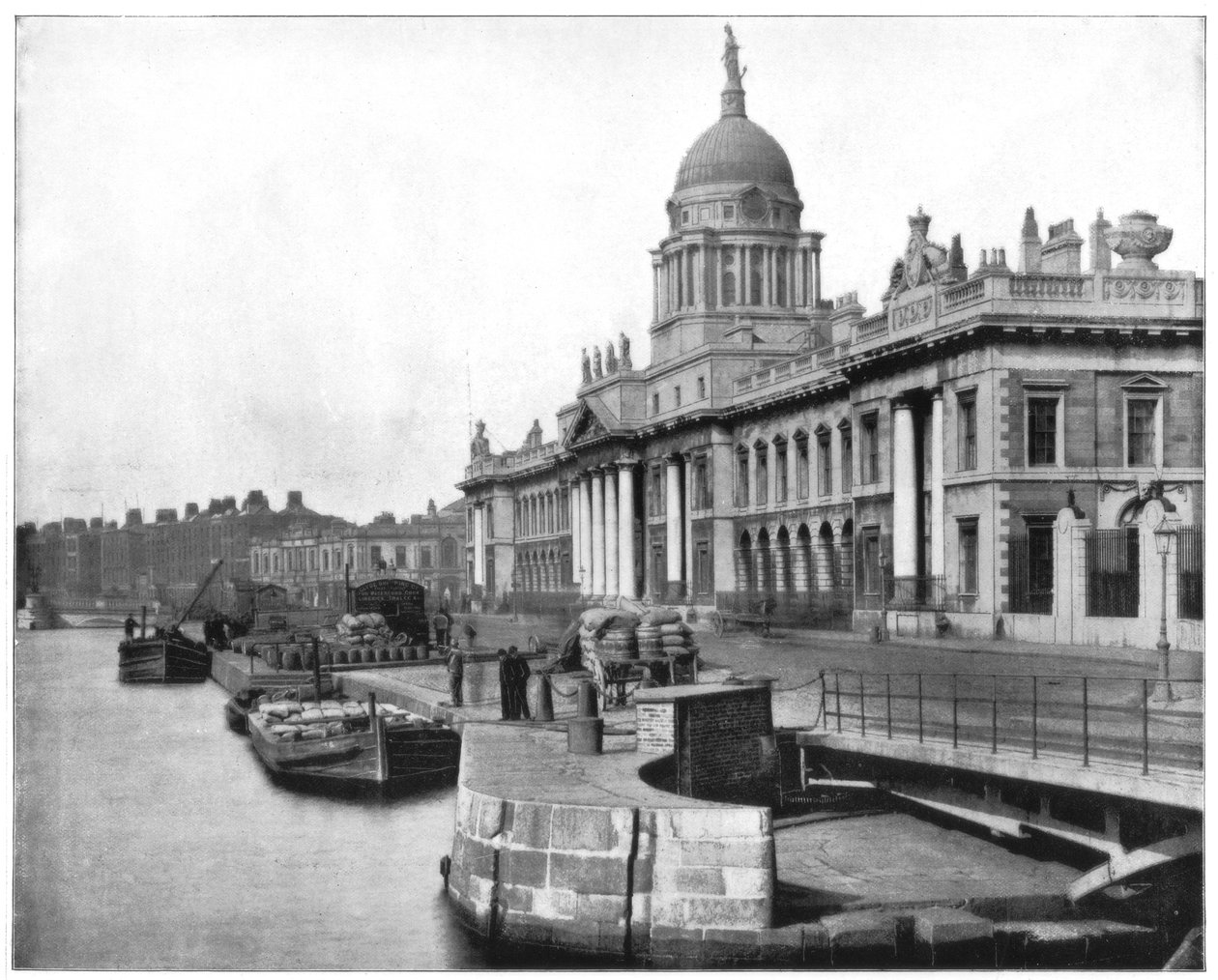 Custom House, Dublin, Irsko, konec 19. století od John L. Stoddard