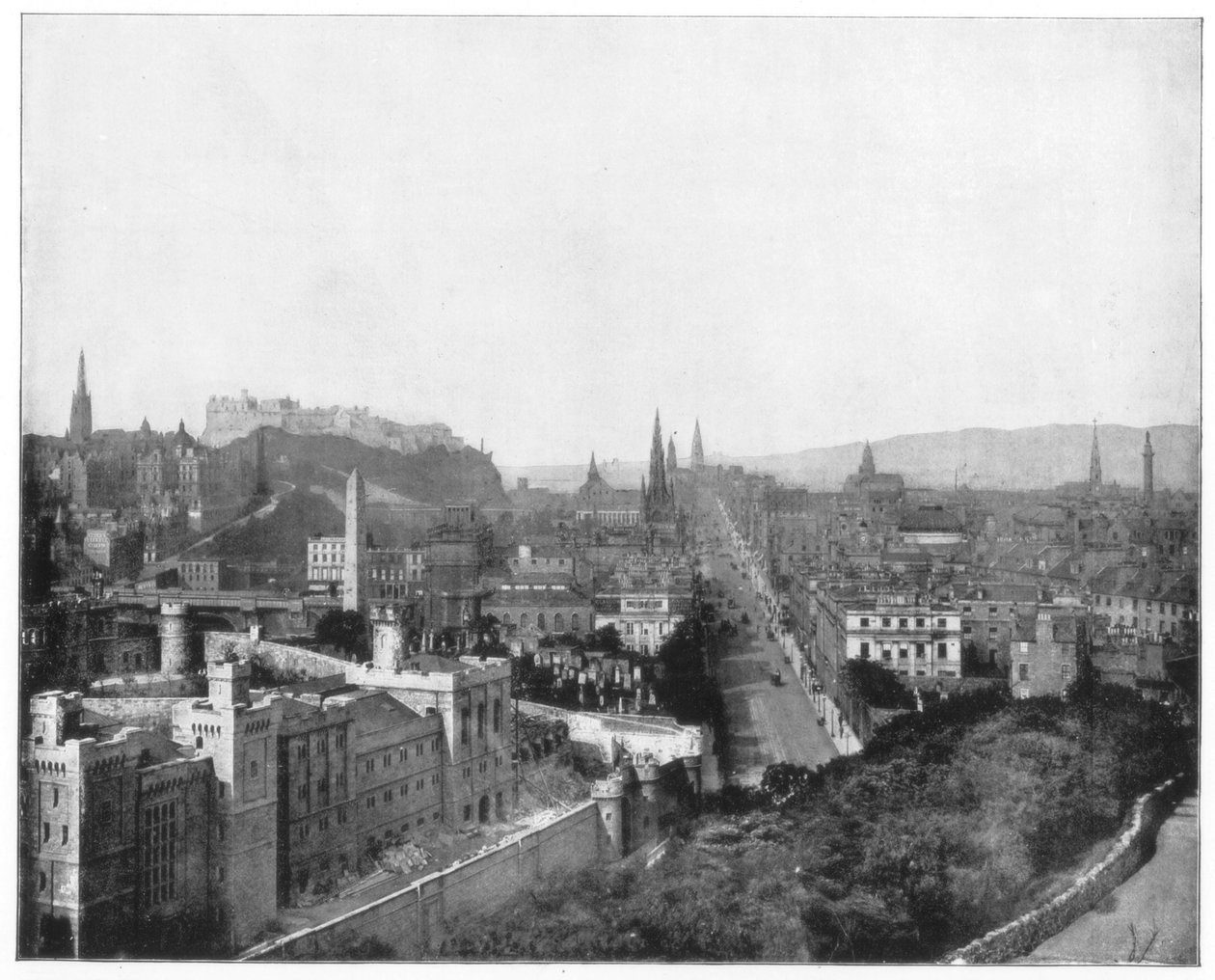 Edinburgh a Scotts Monument, konec 19. století od John L. Stoddard