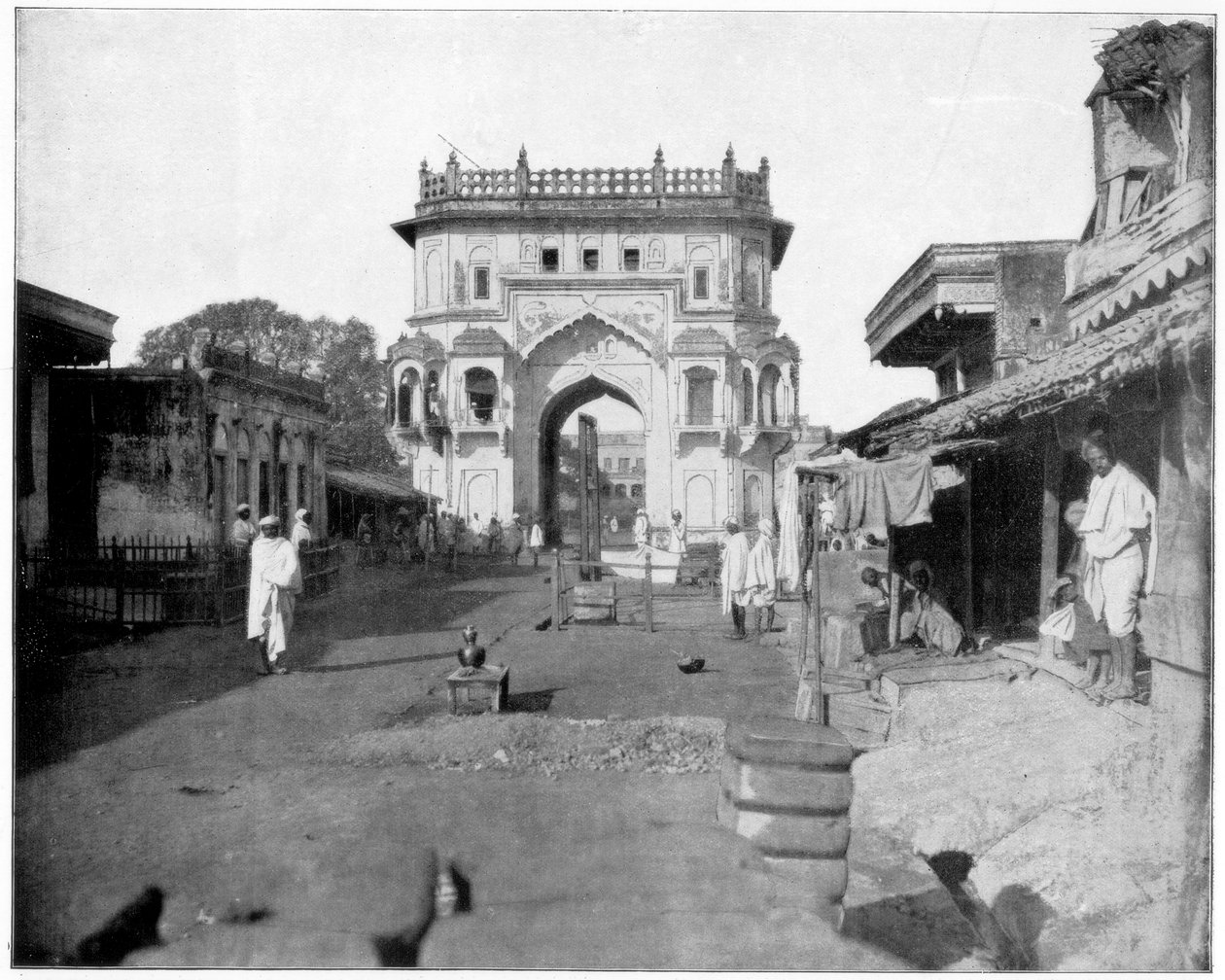 Brána do Lucknow, Indie, konec 19. století od John L. Stoddard