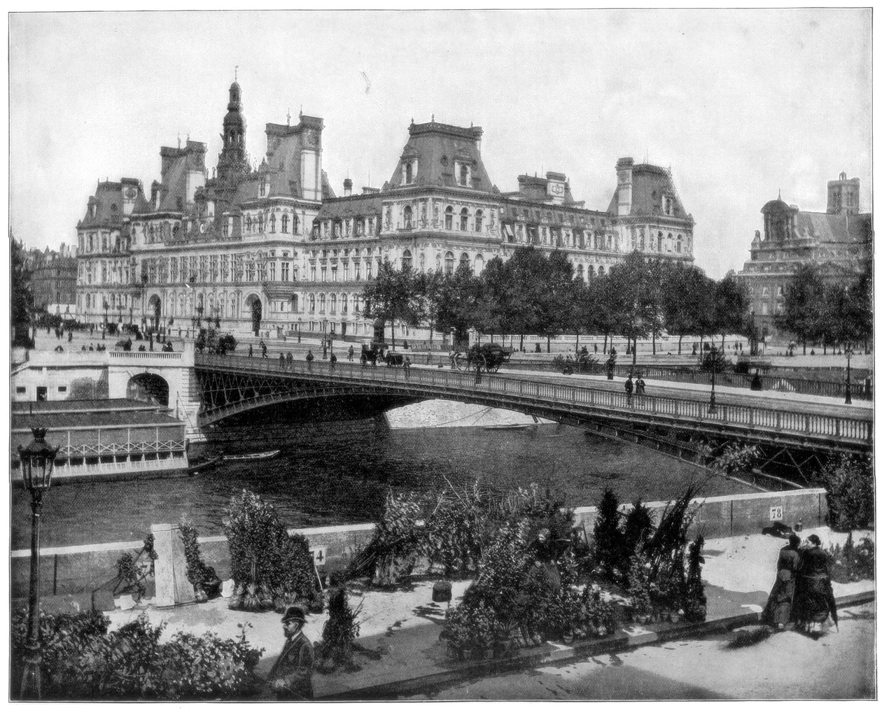 Hotel de Ville, Paříž, konec 19. století od John L. Stoddard
