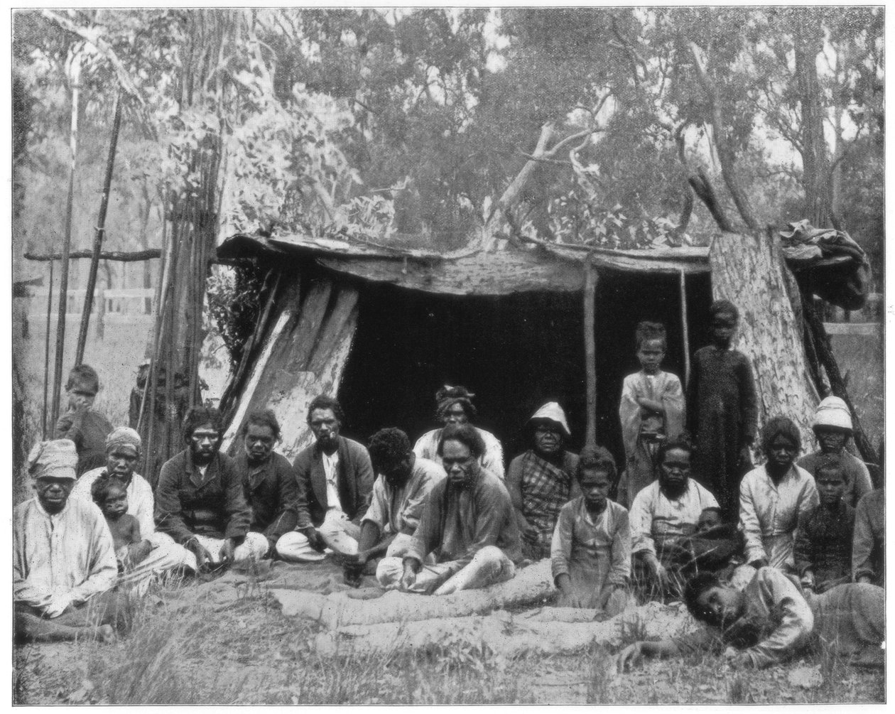 Domorodci z Queenslandu, Austrálie, konec 19. století od John L. Stoddard