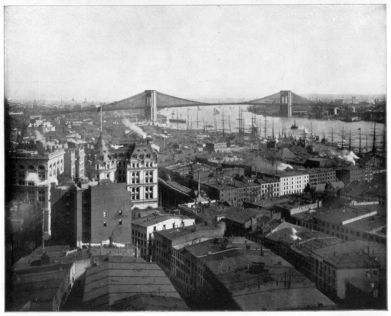 New York a Brooklynský most, konec 19. století od John L. Stoddard