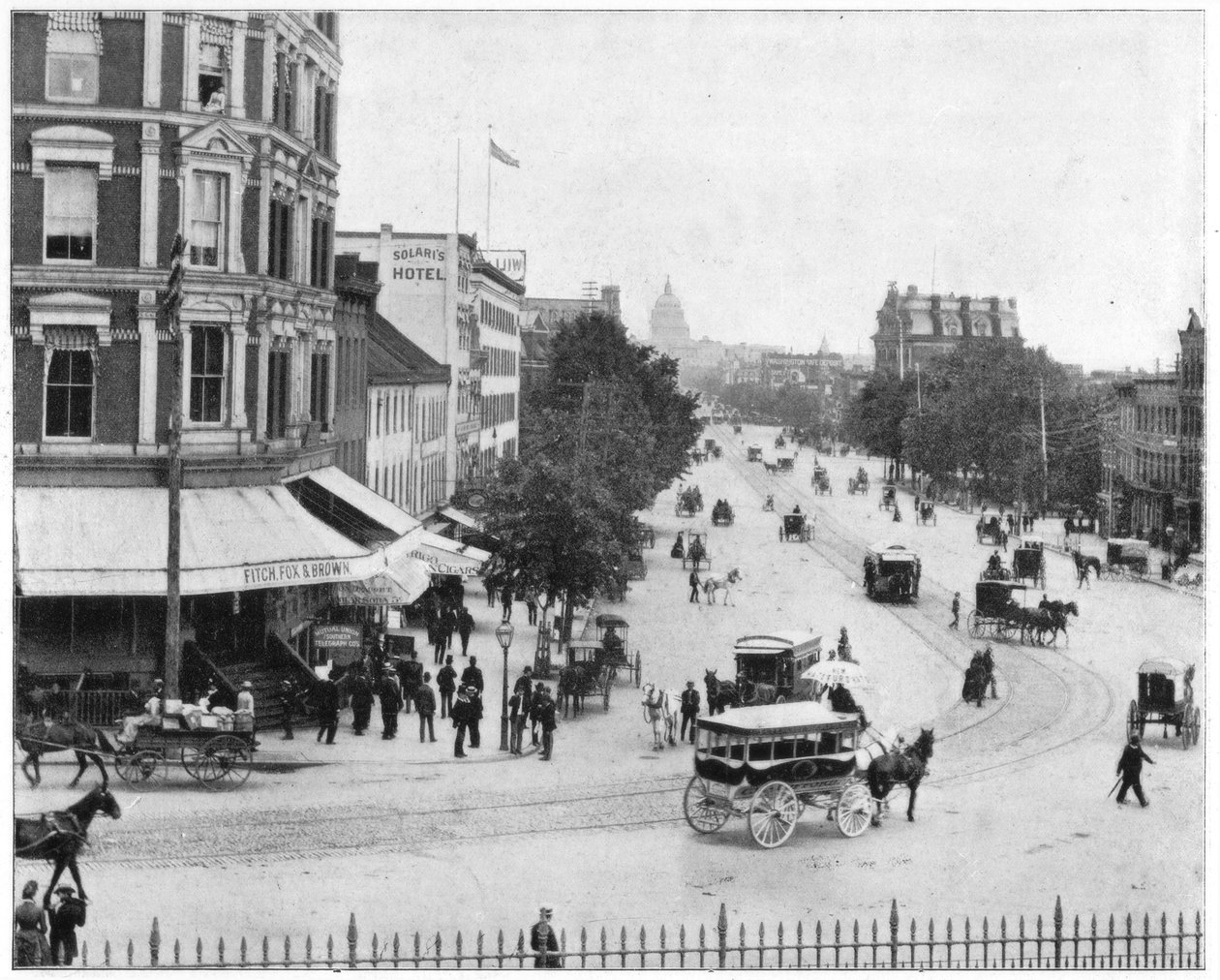 Pennsylvania Avenue, Washington DC, konec 19. století. od John L. Stoddard