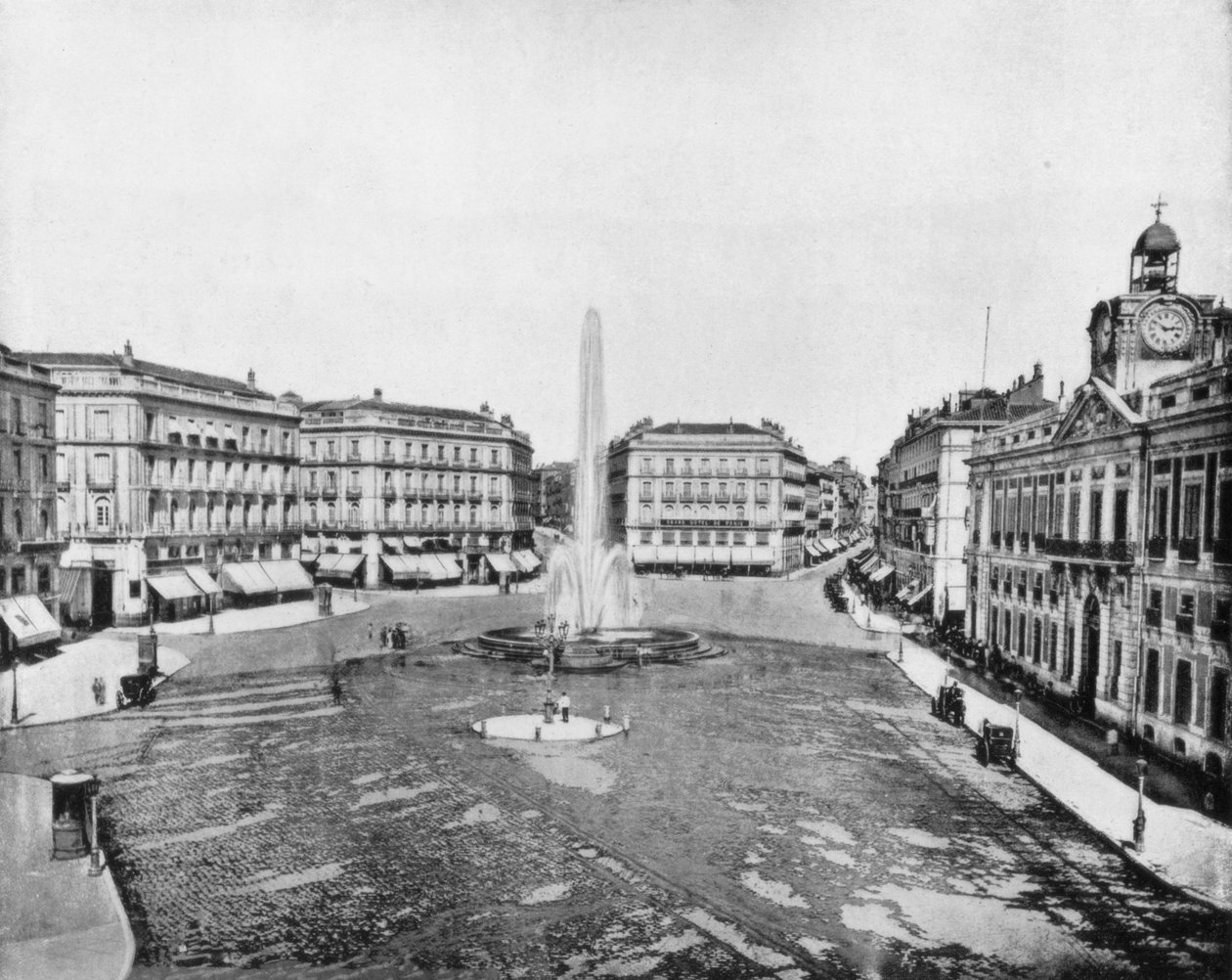 Puerta Del Sol, Madrid, Španělsko, konec 19. století od John L. Stoddard