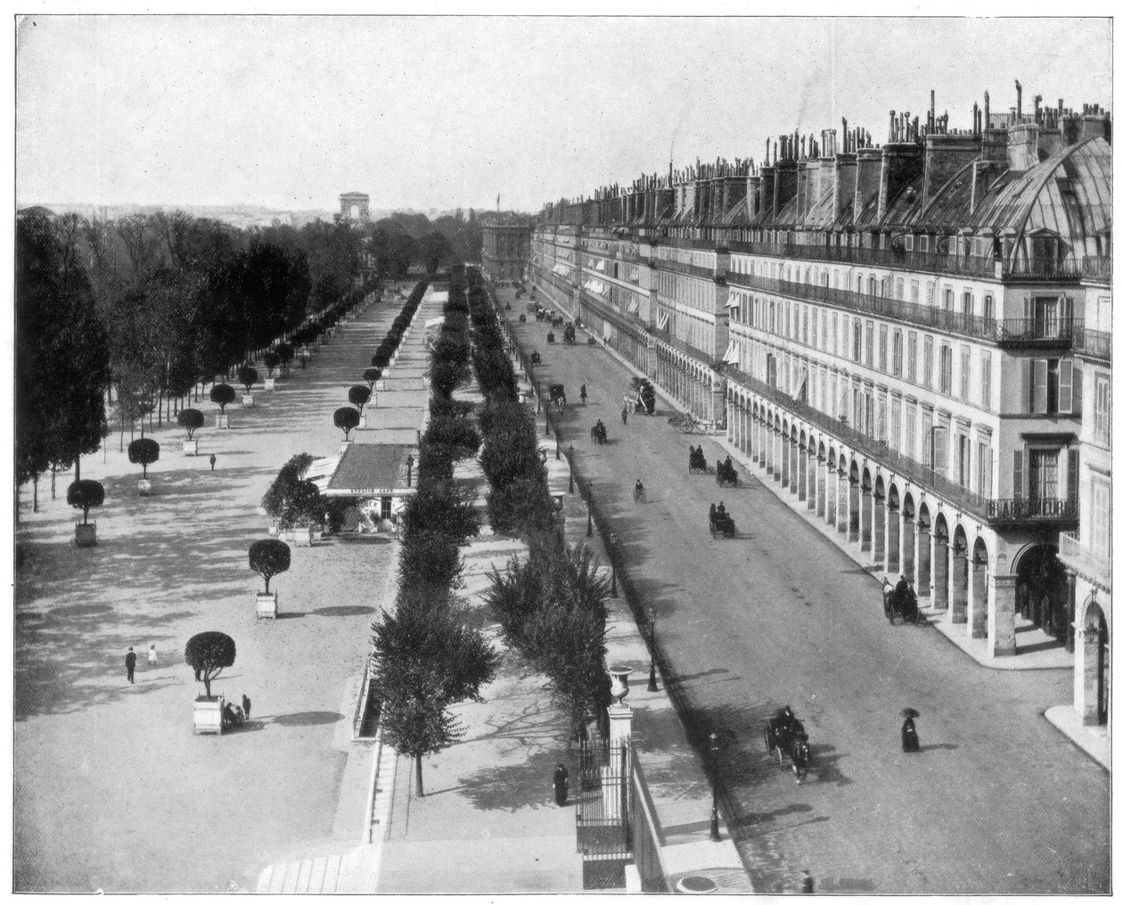 Rue de Rivoli, Paříž, konec 19. století od John L. Stoddard