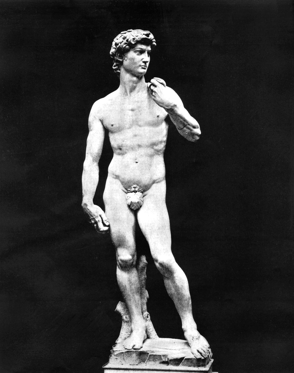 Socha Davida, Florencie, Itálie, 1893 od John L. Stoddard