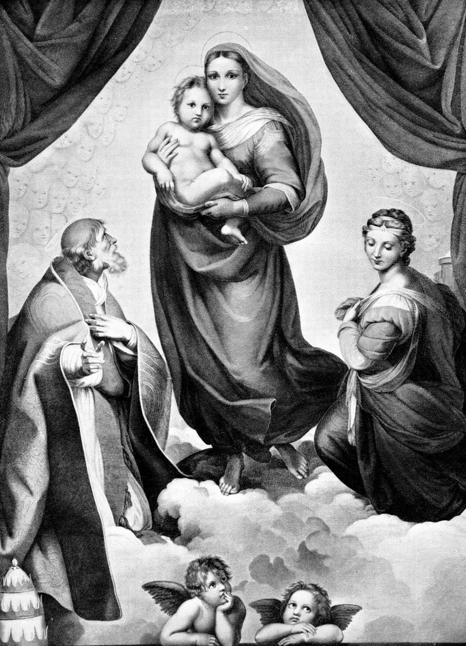 Madonna v San Sisto, c1512, 1893 od John L. Stoddard