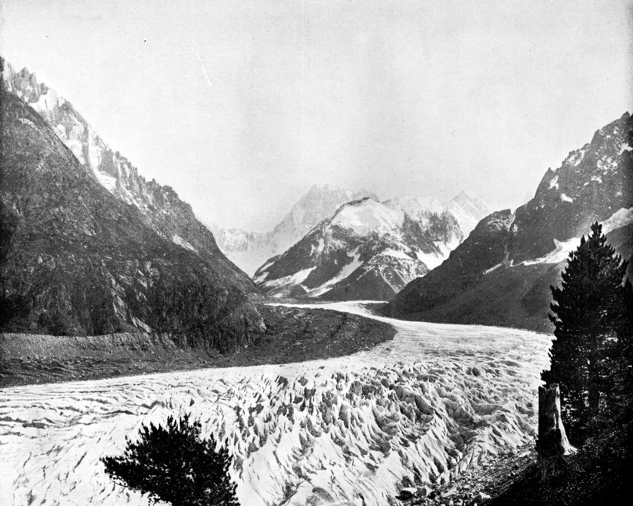 Mer De Glace, Švýcarsko, 1893. od John L. Stoddard
