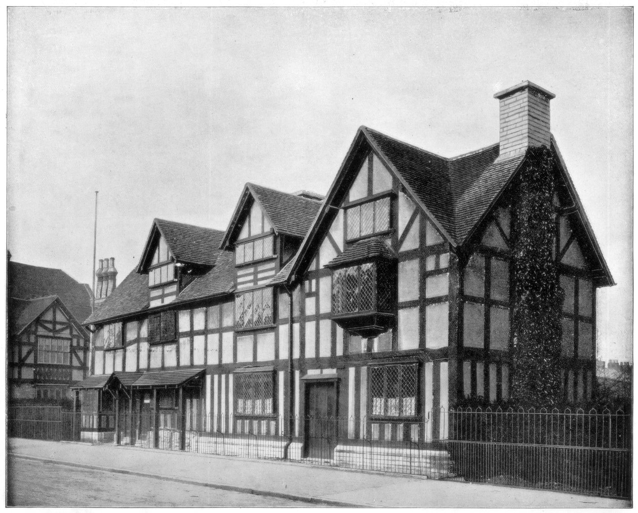 Dům Williama Shakespearese, Stratford-upon-Avon, Warwickshire, konec 19. století od John L. Stoddard