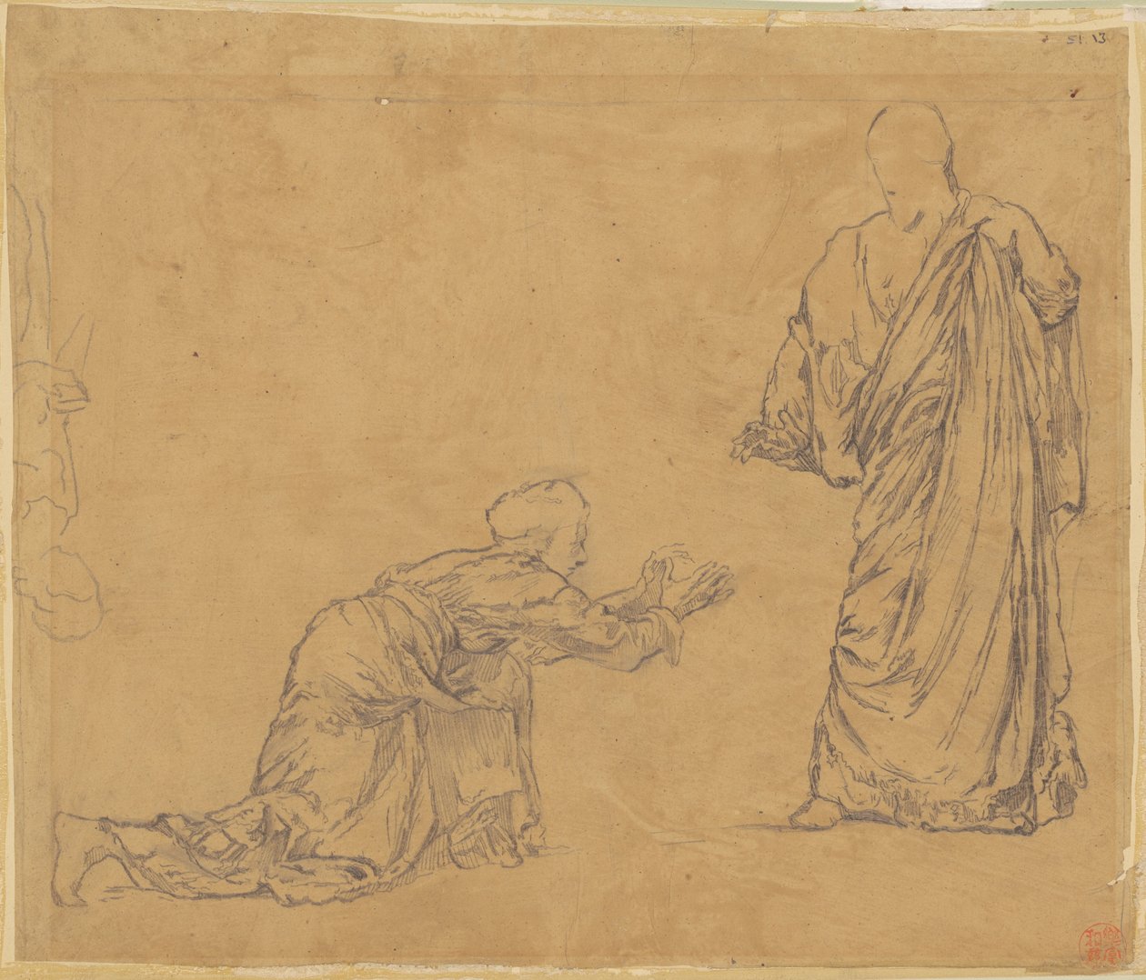 Studie na "Kristus zjevení Marii" od John La Farge