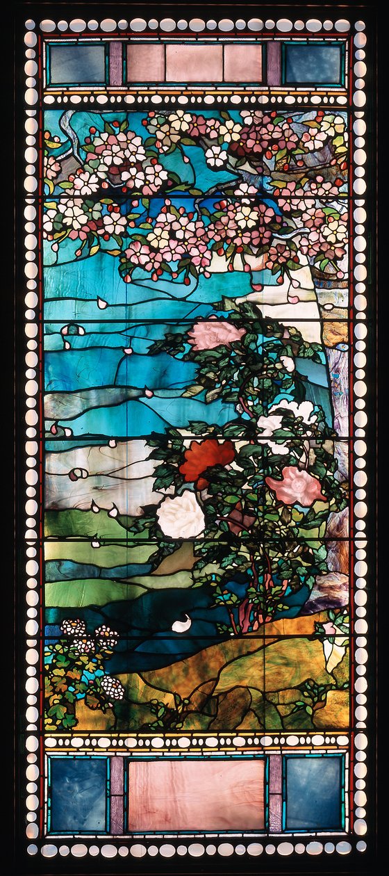 Kvetoucí třešeň a pivoňka od John La Farge or Lafarge