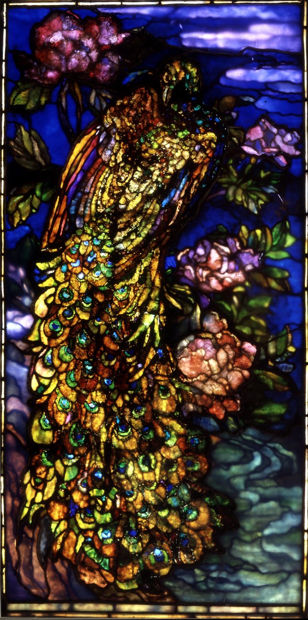 Paví okno, 1892-1908 od John La Farge or Lafarge