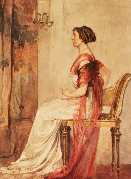 Sedící žena od John La Farge or Lafarge