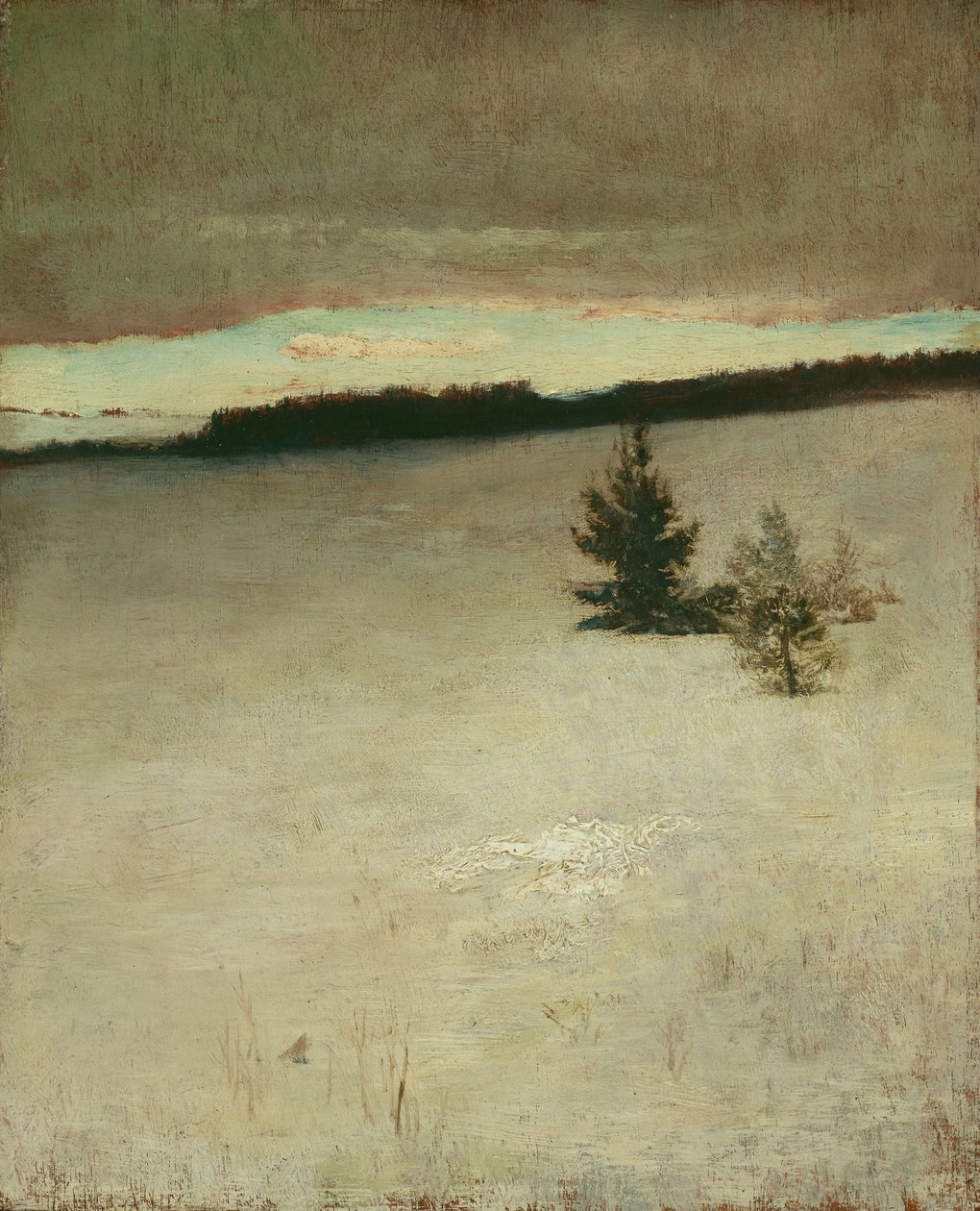 Sněhové pole, Ráno, Roxbury od John La Farge or Lafarge