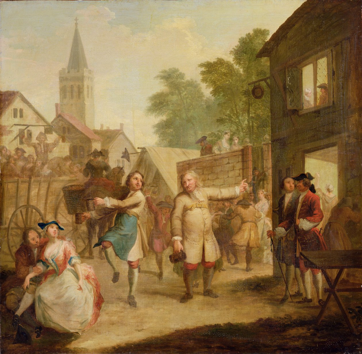 Hob pokračuje v tanci navzdory svému otci, kolem roku 1726 (olej na plátně) od John Laguerre