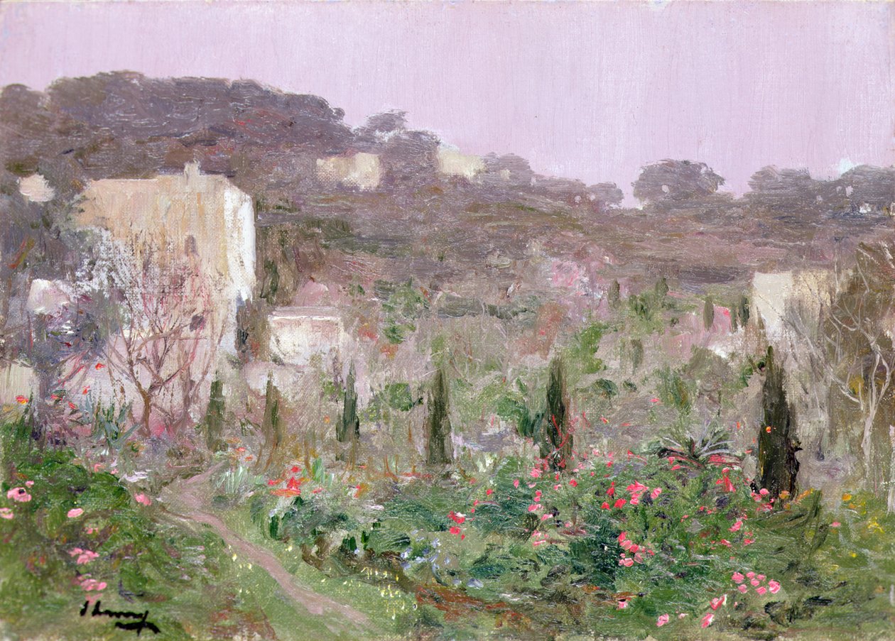 Zahrada na jihu Francie (olej na plátně) od John Lavery