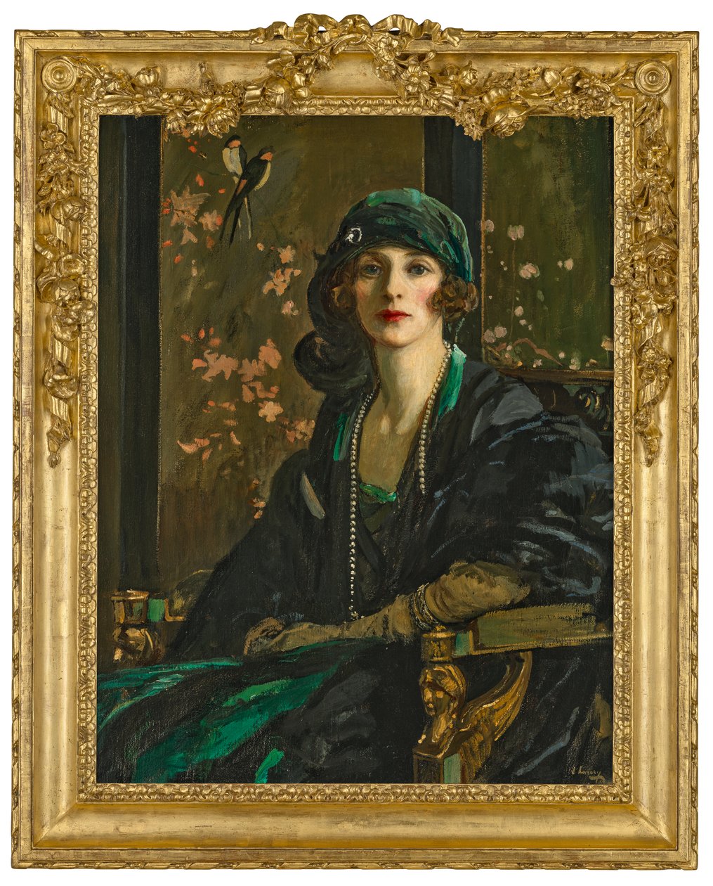 Dáma v černém a zeleném: Dudley Wardová: paní Freda Dudley Wardová od John Lavery