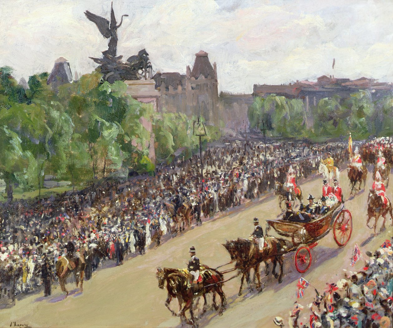 Státní průvod, Hyde Park Corner (olej na plátně) od John Lavery