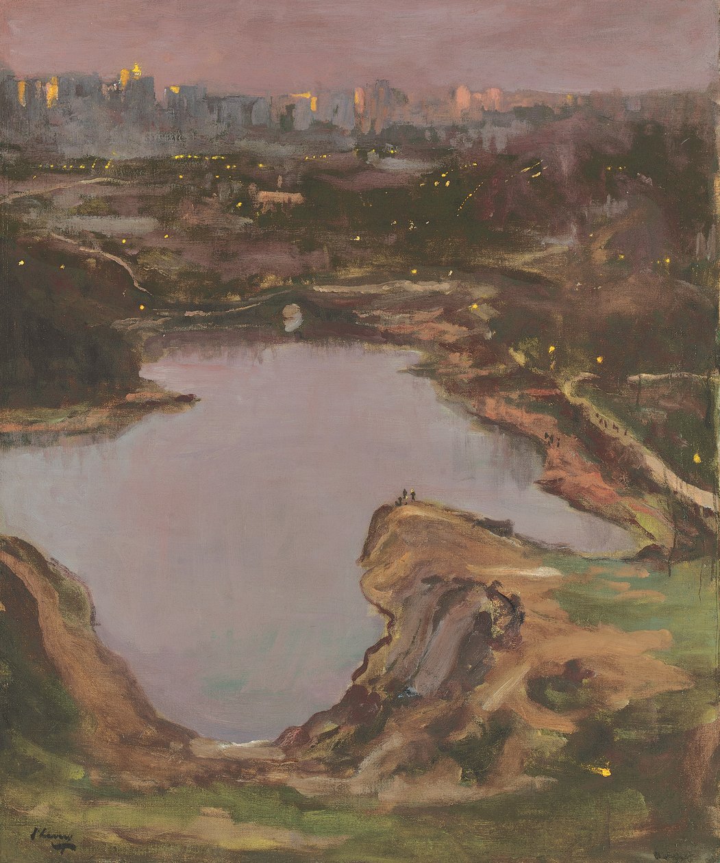 Central Park, večer od John Lavery