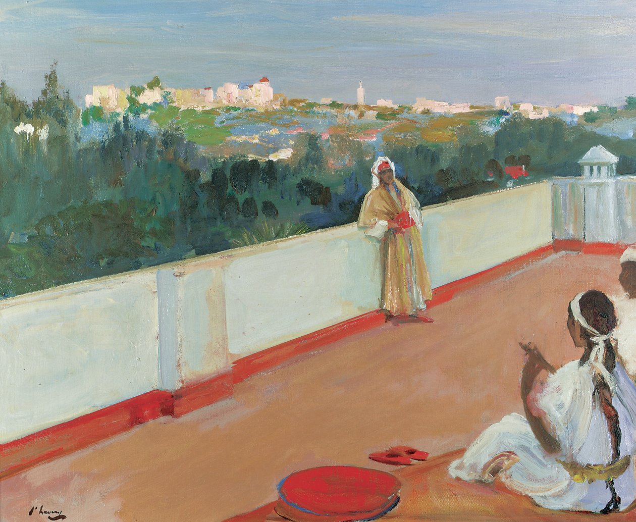 Večer na vrcholu domu, Tanger (olej na plátně) od John Lavery