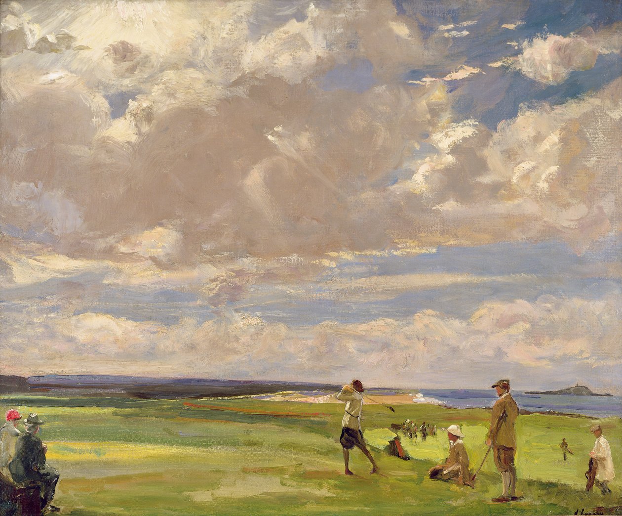 Lady Astor hraje golf v North Berwick (olej na plátně) od John Lavery