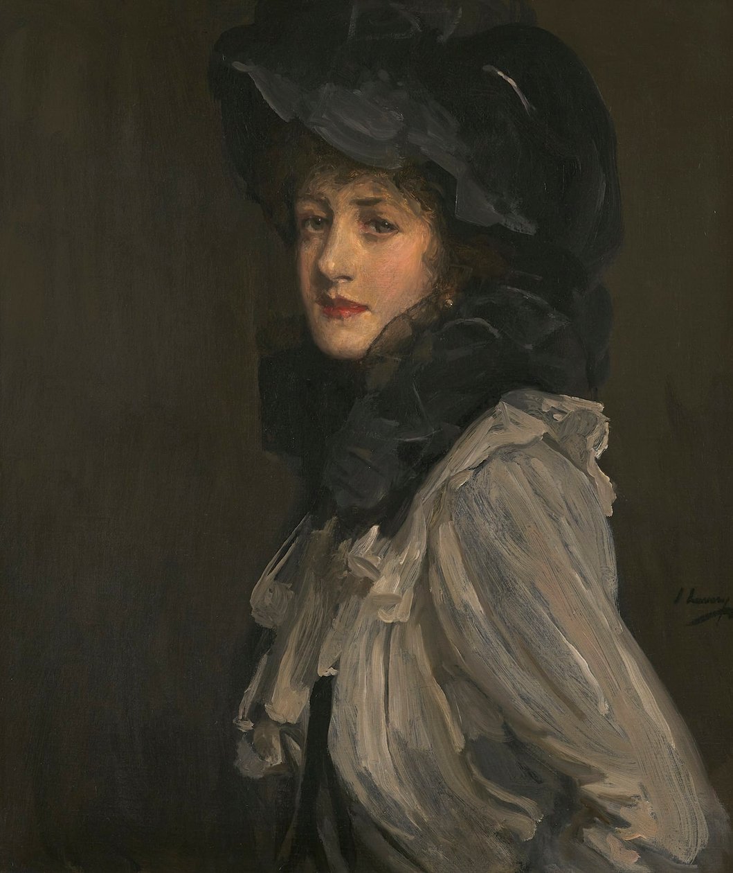 Dáma v šedé a černé od John Lavery