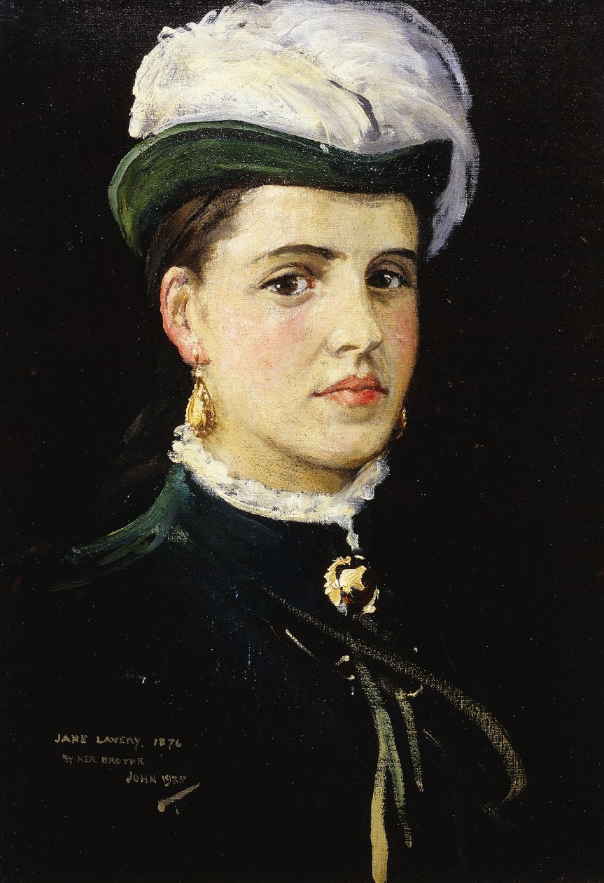 Posmrtný portrét Jane Laveryové od John Lavery