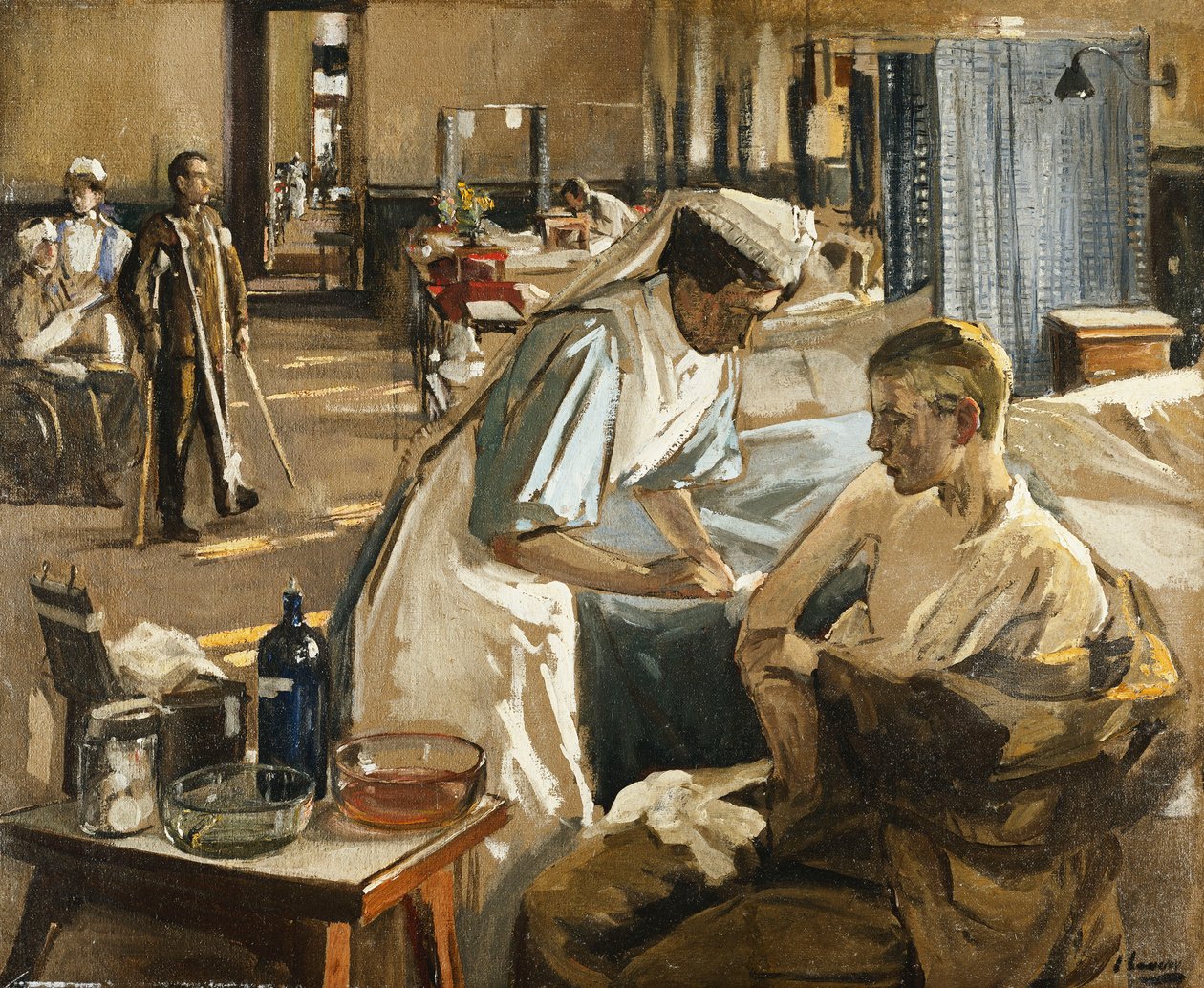 První zraněný, Londýnská nemocnice od John Lavery