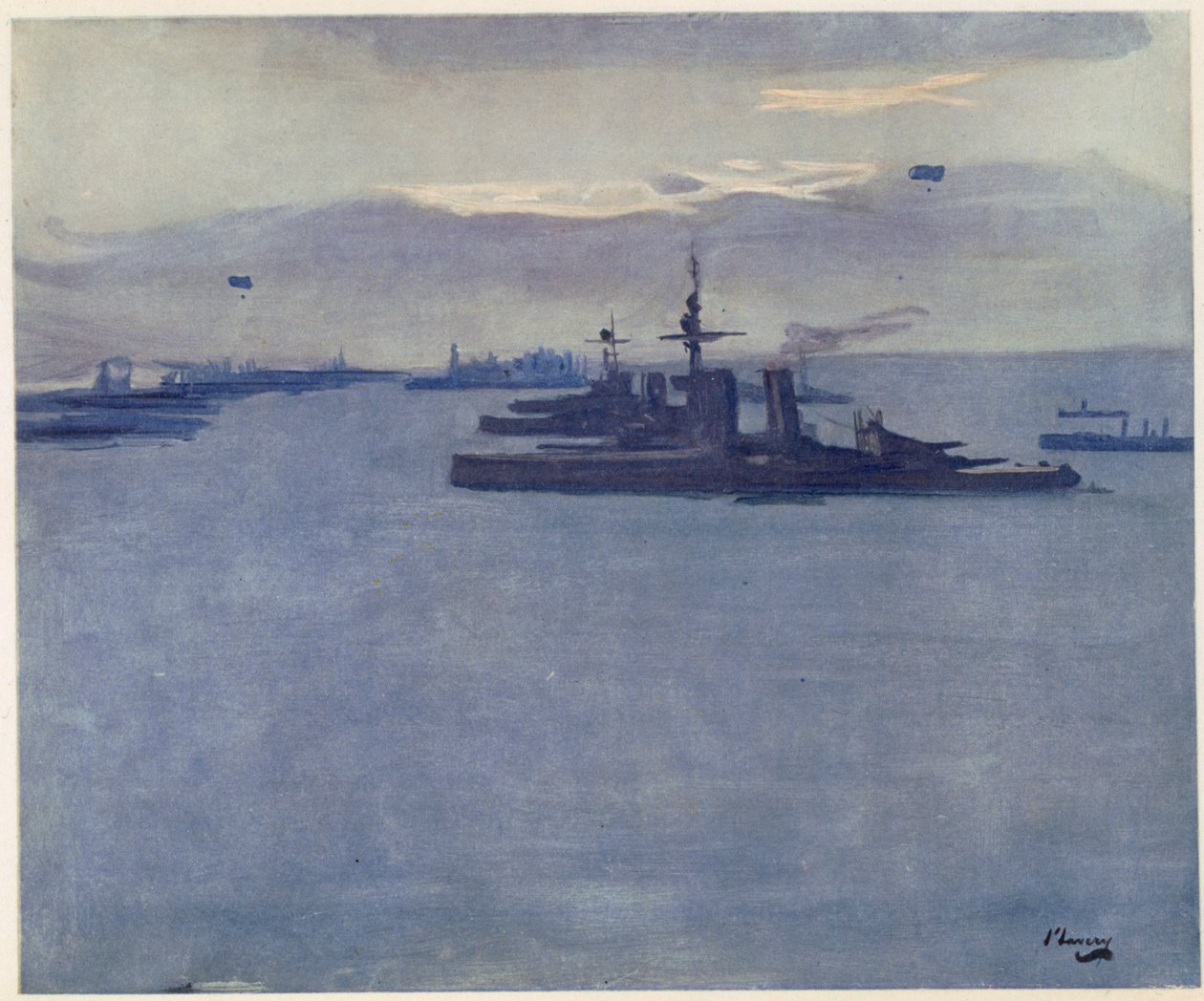 The Firth of Forth, Wind, 1917, od britských umělců na frontě, pokračování západní fronty, 1918 od John Lavery