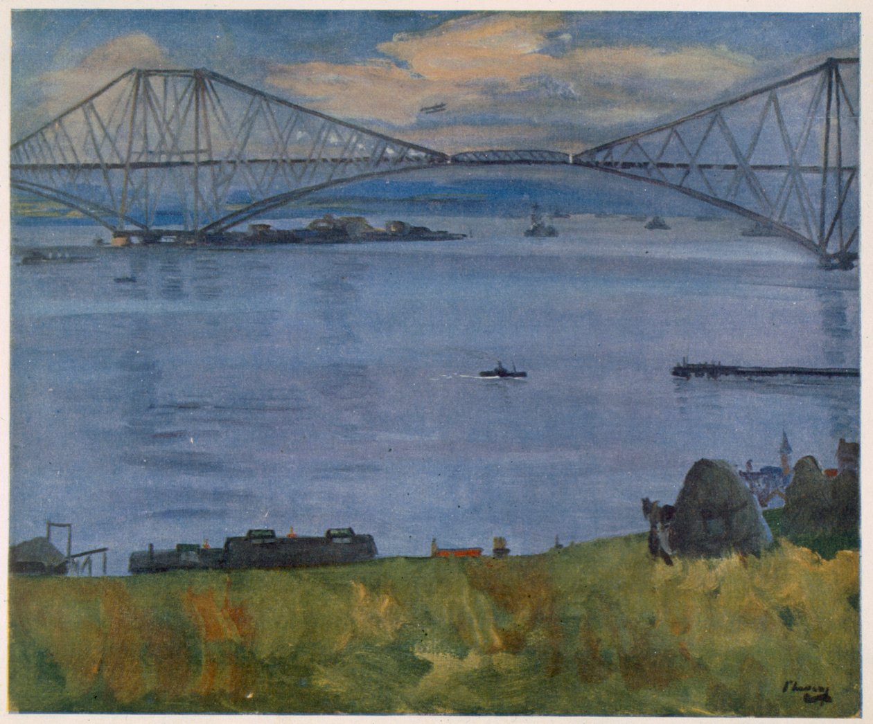The Forth Bridge, 1914, od britských umělců na frontě, pokračování The Western Front, 1918 od John Lavery