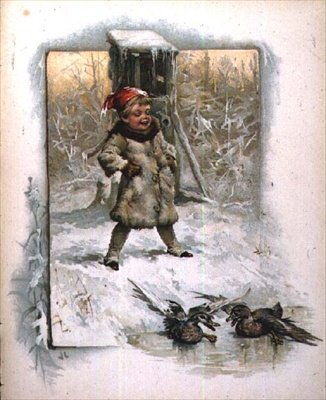 Jack Frost: Malý chlapec sleduje kachny na ledě od John Lawson