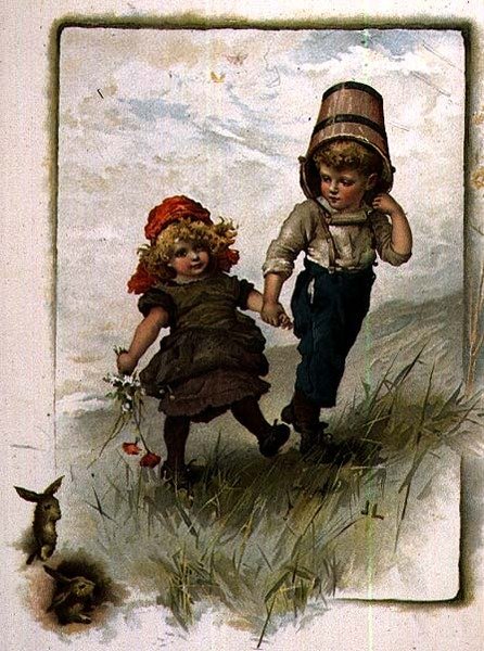 Jack a Jill, z ilustrované knihy říkanek pro děti od John Lawson