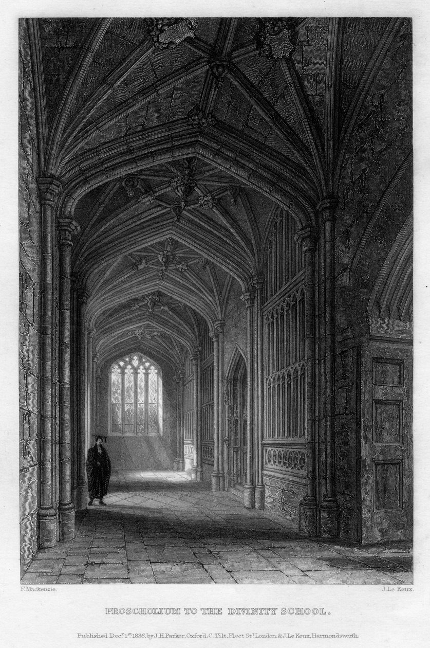 Proscholium na Divinity School, Oxford, 1836. od John Le Keux