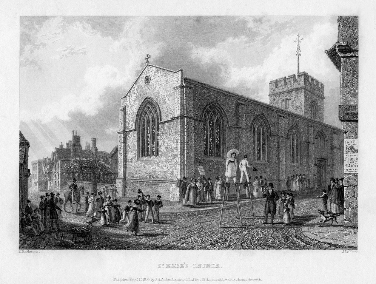 Kostel St Ebbes, Oxford, 1835. od John Le Keux
