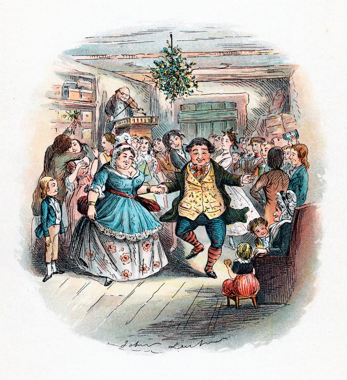 Vánoční koleda: Ples pana Fezziwigse, 1843 od John Leech