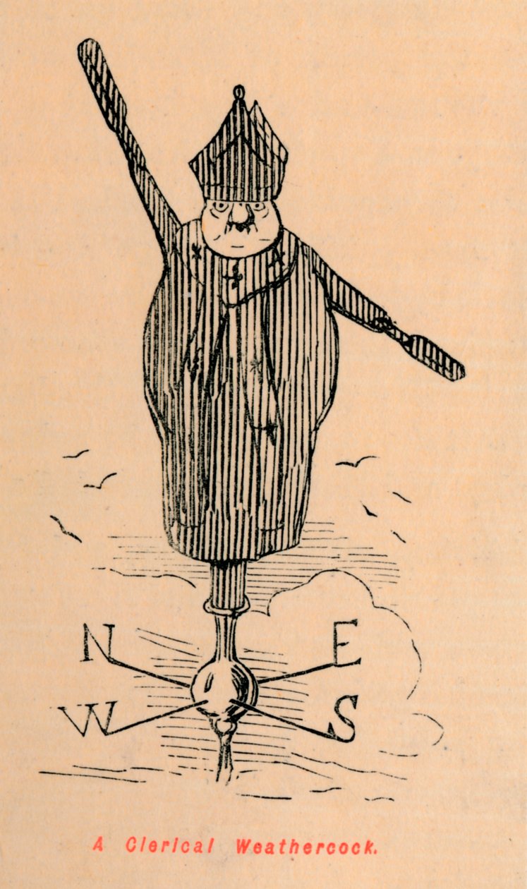 Clerical Weathercock, c1860, c1860 od John Leech