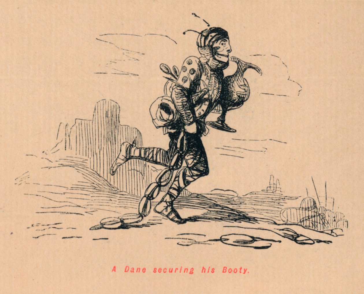 Dán zajišťující svou kořist, c1860, c1860 od John Leech