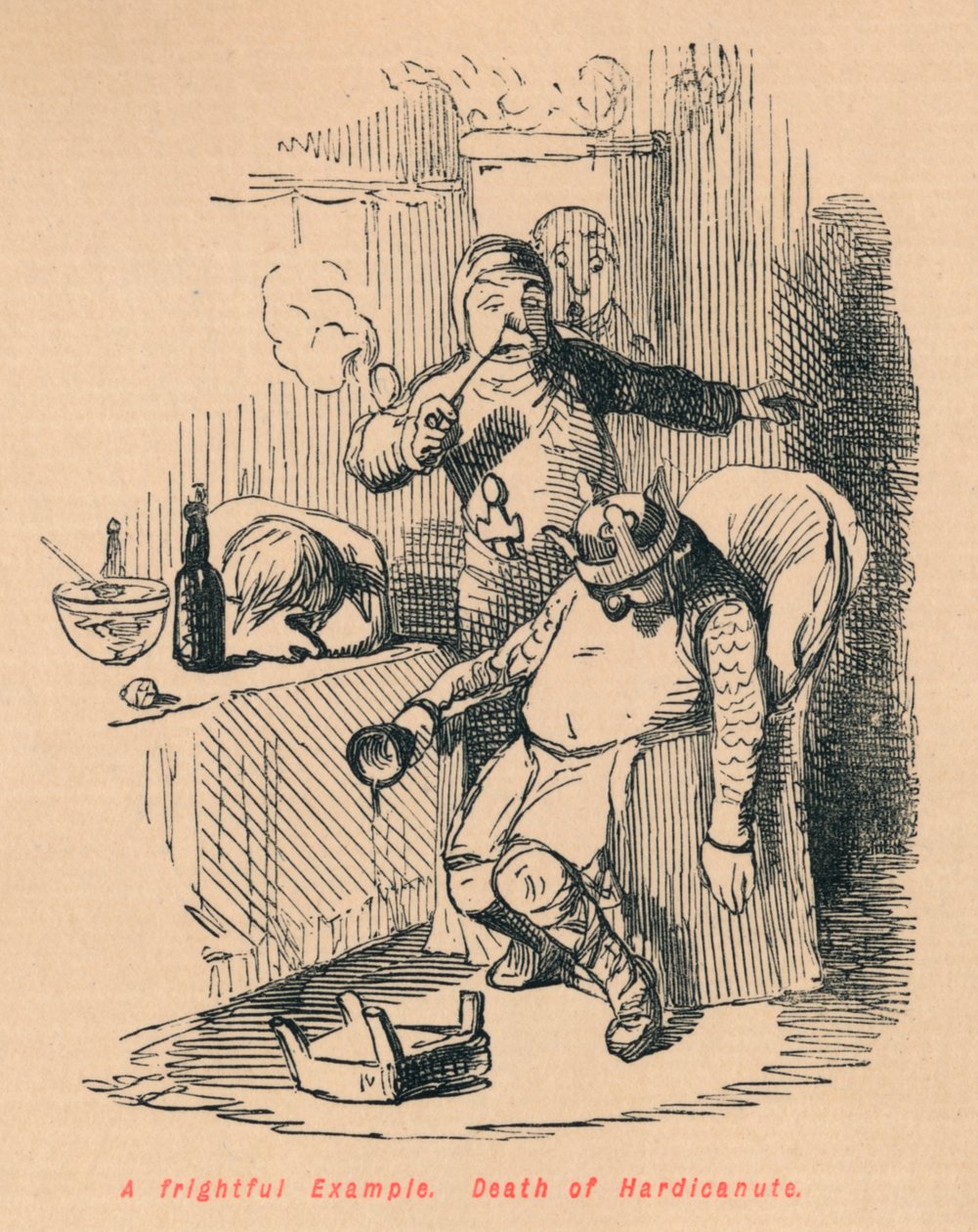Strašidelný příklad. Smrt Hardicanute, c1860, c1860 od John Leech