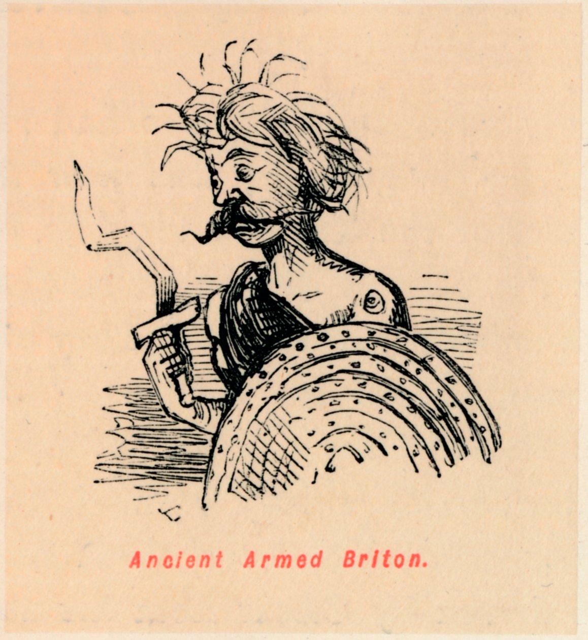 Starověký ozbrojený Brit, c1860, c1860 od John Leech