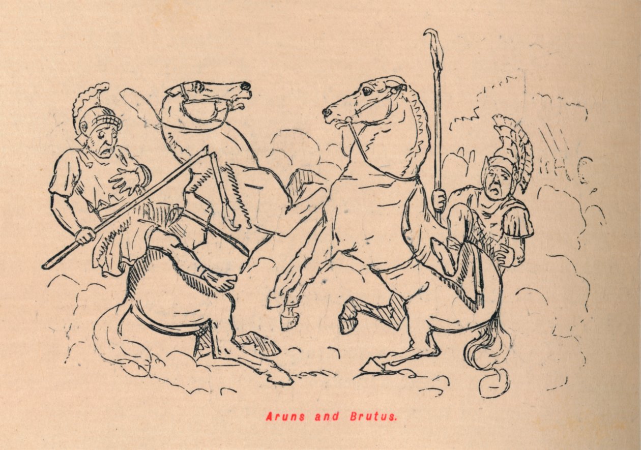 Aruns a Brutus, 1852 od John Leech