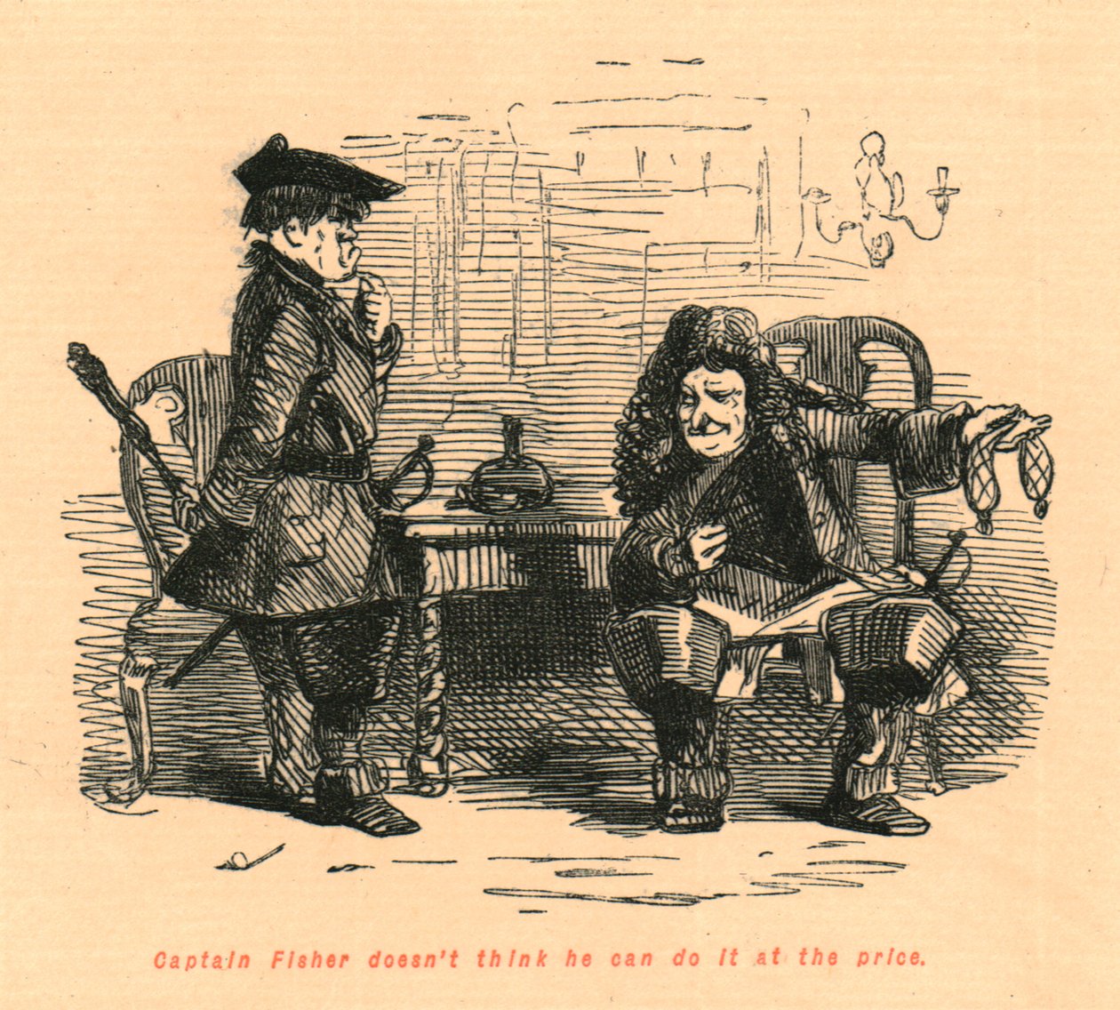 Kapitán Fisher si nemyslí, že by to dokázal za cenu, 1897. od John Leech