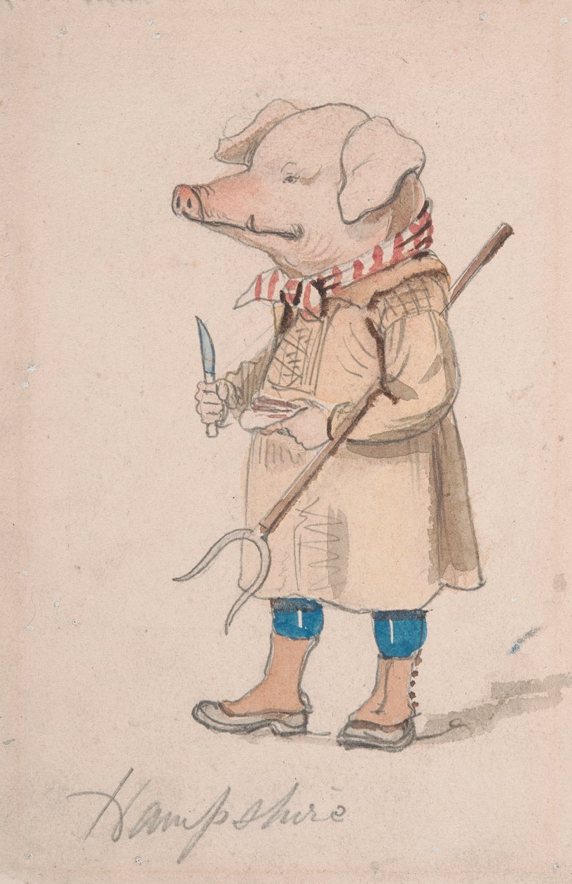 Karikatura hrabství Hampshire od John Leech