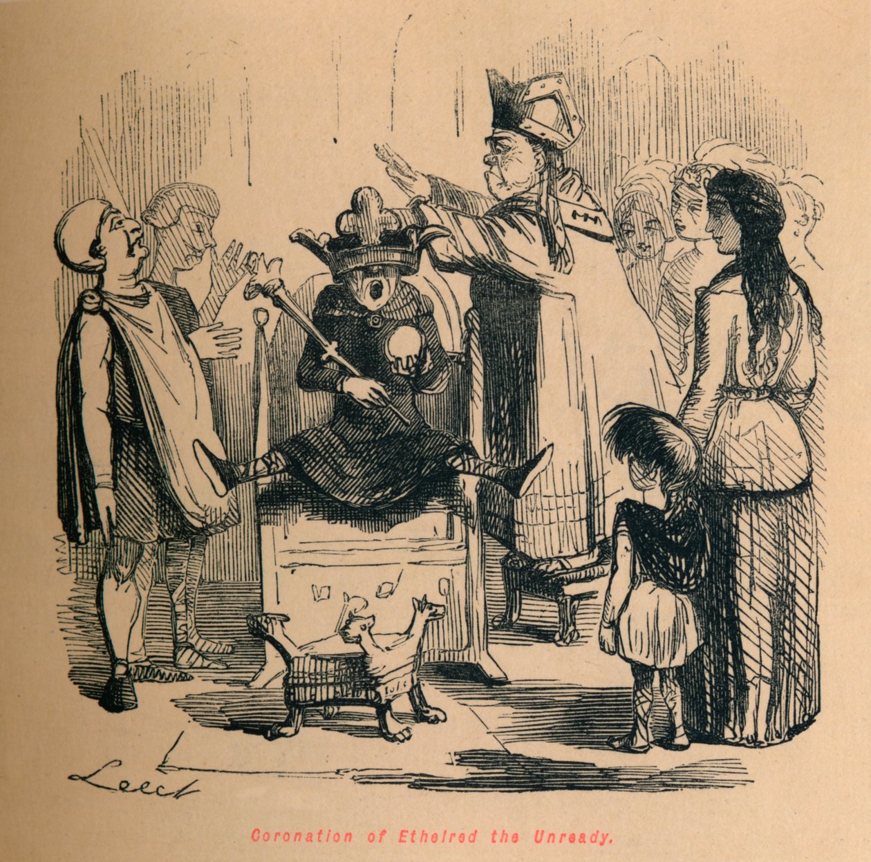 Korunovace Ethelreda nepřipraveného, c1860, c1860 od John Leech