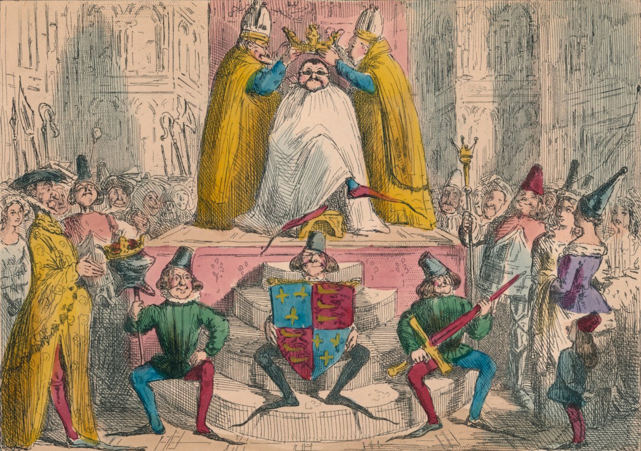 Korunovace Jindřicha Čtvrtého od nejlepších autorit, 1850 od John Leech