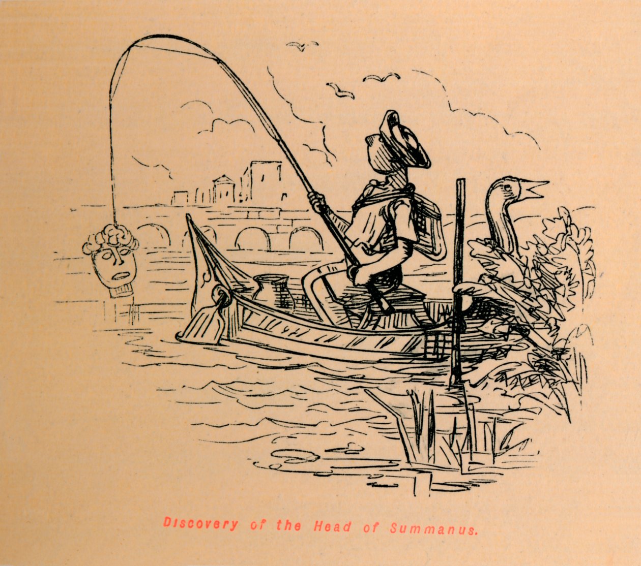 Objev hlavy Summanus, 1852 od John Leech